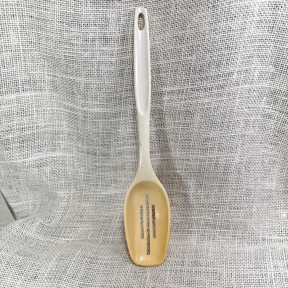 Foley Slotted Spoon & Potato Masher Beige Nylon‎ Kitchen Utensils Made in USA